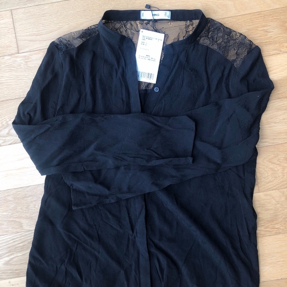 NWT Mango Lace Panel Blouse - Picture 10 of 10